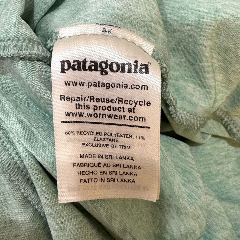 Patagonia Seabrook Twist Dress Small Green Cap Sleeve Wrap Waist Travel SP20 - Picture 7 of 9